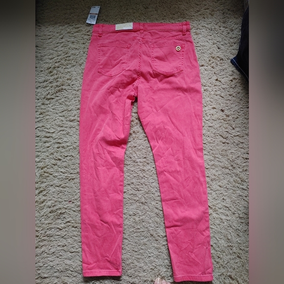 Michael Kors Izzy skinny jeans Sea Coral size 12 NWT - Picture 3 of 7